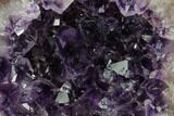 Amethyst Geode Section on Metal Stand - Dark Purple Crystals #171881-2